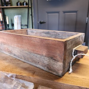 Oude Houten Bakken met Handgreep